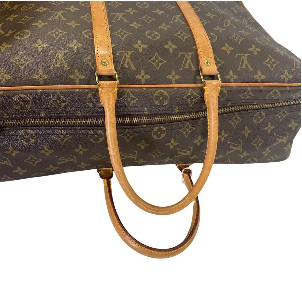 AUTH Louis Vuitton Travel Bag Sirius 50 Brown Monogram 181485E Used Handbag - Picture 7 of 13